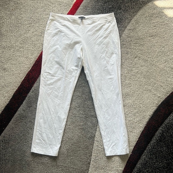 Eileen Fisher Knit White Pull On Pants - Picture 1 of 4
